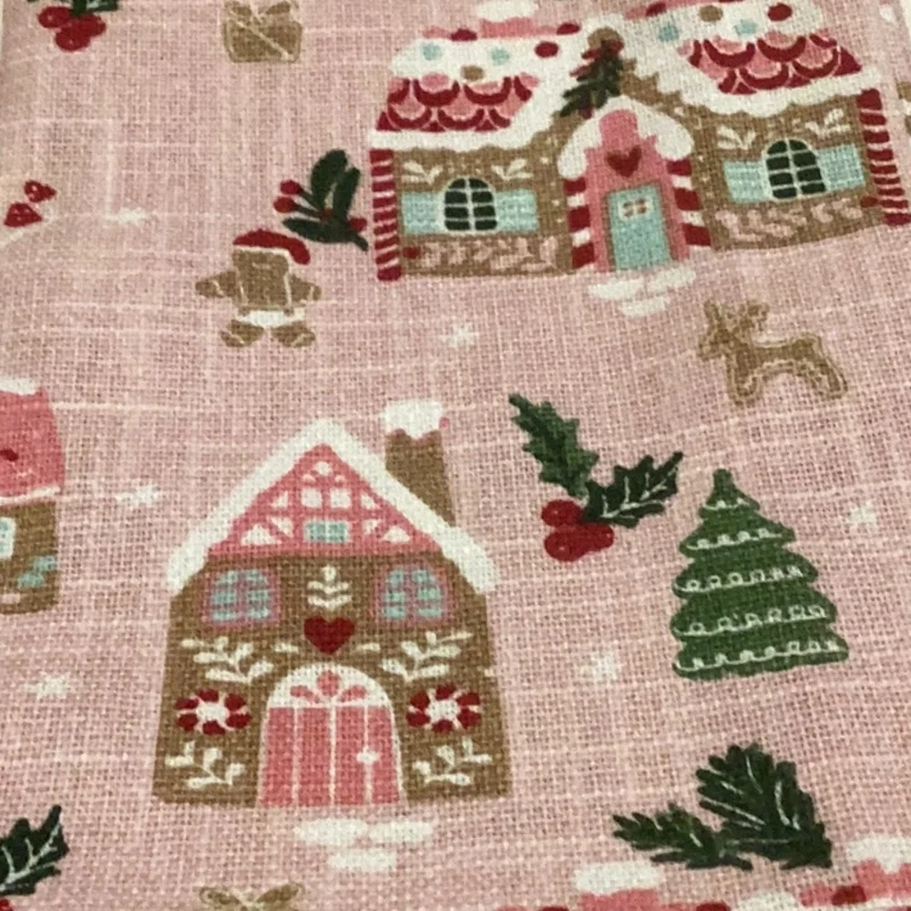 Pink Gingerbread Kitchen Towels - set of 3